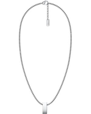 DIESEL Stainless Steel Pendant Necklace - Blue