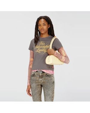 DIESEL T-Shirt With Logo Print - Brown
