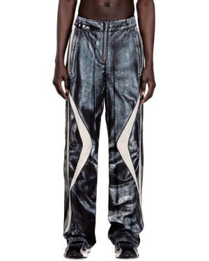 DIESEL Biker-Trompe'Oeil Satin Track Trousers - Black