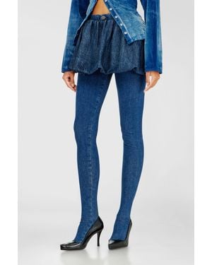 DIESEL Kurzer Bubble-Rock Aus Denim - Blau