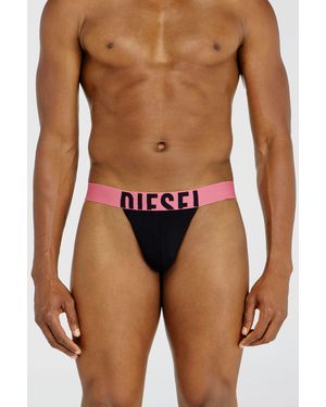 DIESEL Dreierpack Tangas Mit Markantem Logo-Bund - Blau
