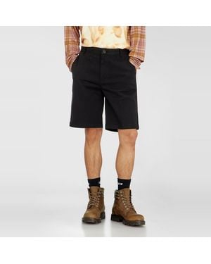 DIESEL Cotton Shorts With Tonal Oval D Logo - Black