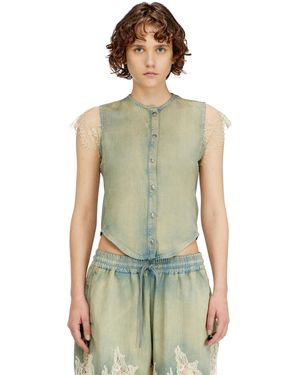 DIESEL Short-Sleeve Shirt - Green