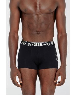 DIESEL Three-Pack Boxer Briefs With Handcuff Motif - Blue