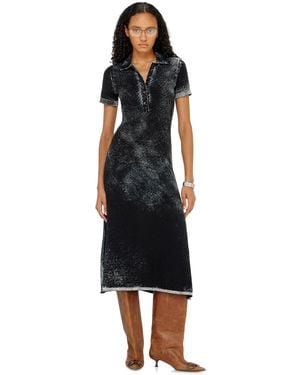 DIESEL Midi Polo Dress - Black