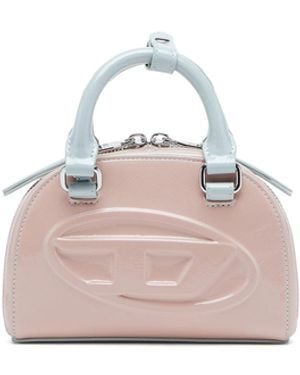 DIESEL 1Dr Dome-Slim Bowling Bag With Naplak Effect - Pink