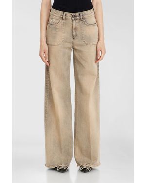 DIESEL Flare Jeans Regular Waist 1978 D-Akemi, Reißverschluss - Natur
