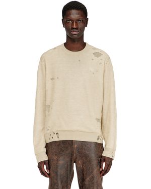 DIESEL Destroyed Linen Jumper - ナチュラル
