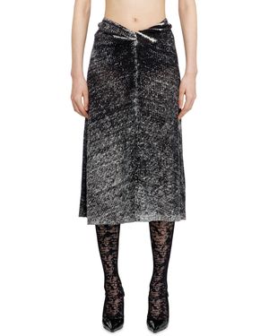 DIESEL Midi Skirt - Black
