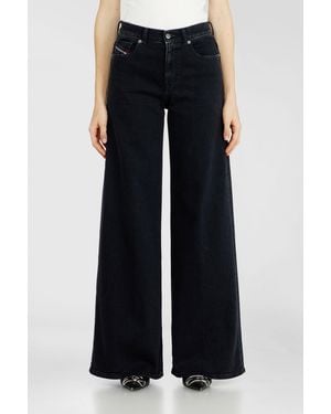 DIESEL Flare Jeans Regular Waist 1978 D-Akemi, /Dark, Zip Fly - Black