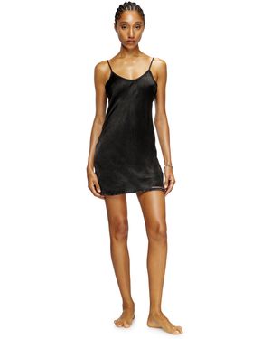 DIESEL Sottoveste Fluida Effetto Denim - Nero