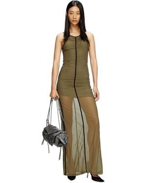 DIESEL Maxi Dress With Spaghetti Straps - Metallic