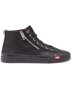 DIESEL S-Athos Zip-High-Top Sneakers - Black