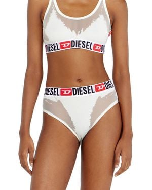 DIESEL Braguitas Con Efecto Devoré Translúcido - Blanco