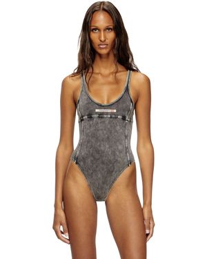 DIESEL Sujetador Sin Tirantes Con Logotipo Grande - Gris