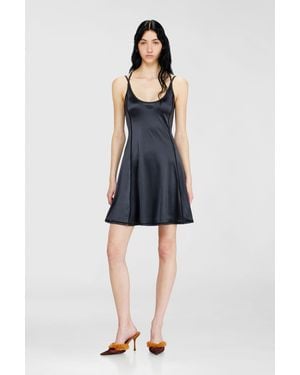 DIESEL Fluid Mini Dress With Double Straps - Blue