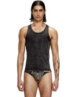 DIESEL Denim-Effect Tank Top - Black