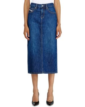 DIESEL Denim Midi Skirt - Blue