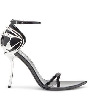 DIESEL D-Ten & Half-Stiletto Sandals - White