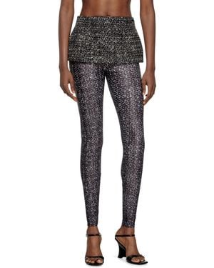 DIESEL Bouclé Skirt With Leggings - ブラック