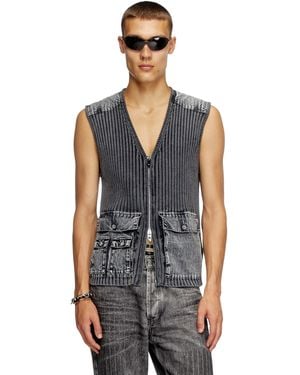 DIESEL Utility Vest With Contrast Panels - Blue