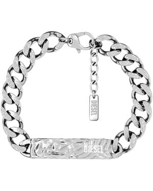 DIESEL Id-Armband Aus Edelstahl - Blau