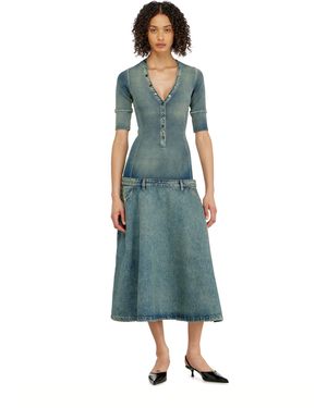DIESEL Drop-Waist Midi Dress - Green