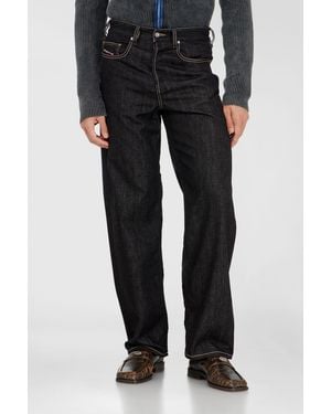DIESEL Relaxed Jeans Low Waist 2001 D-Macro, /Dark, Button Fly - Black