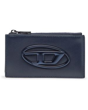 DIESEL Leather Card Holder - Blue