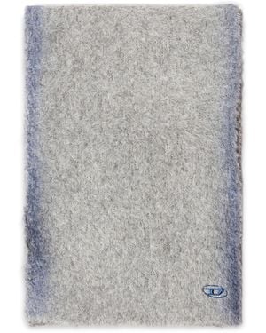 DIESEL Alpaca-Blend Scarf With Sprayed Effect - Blue