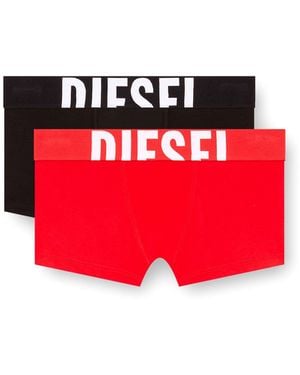 DIESEL 2-pack Of Boy Shorts With Cut Logo - Red