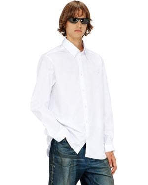DIESEL Stretch Poplin Shirt With Embroidery - White