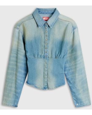 DIESEL Denimhemd Mit Abgesetztem Design - Blau