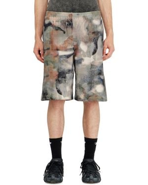 DIESEL Sweat Shorts With Camo Digital Print - Multicolour