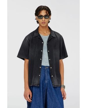 DIESEL Denim Short-Sleeve Shirt - Blue