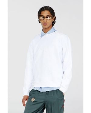 DIESEL Cotton Sweatshirt With Micro Logo Embroidery - White