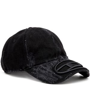 DIESEL Distressed Denim Baseball Cap - Black