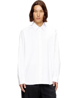DIESEL Stretch Poplin Shirt With Embroidery - White