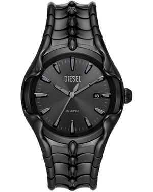 DIESEL Vert Three-Hand Date Stainless Steel Watch - Black