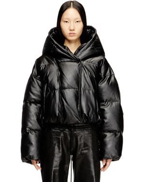 DIESEL Hooded Puffer Jacket - Black