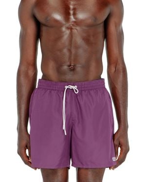 DIESEL Costume Da Bagno Con Logo Oval D Metallizzato - Viola