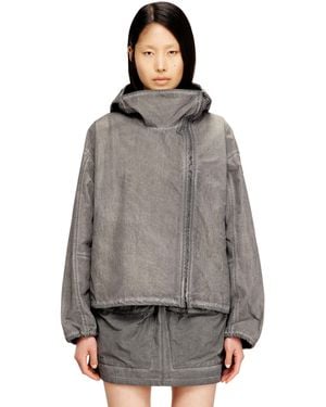 DIESEL Hooded Windbreaker - Grey