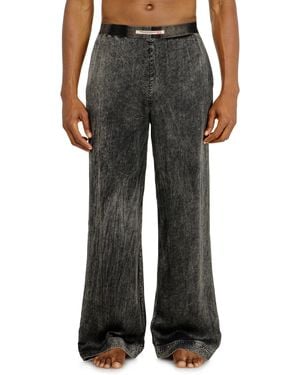 DIESEL Viscose Trousers With A Fluid Fit - Black