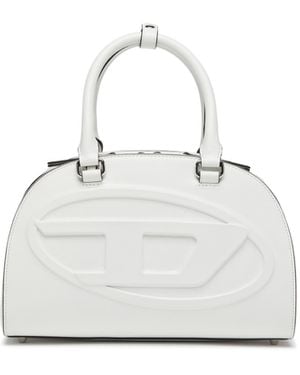 DIESEL 1Dr Dome-Leather Bowling Bag - White