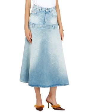 DIESEL Denim Skirt With Layered Design - Blue