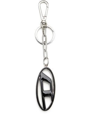 DIESEL Metal And Resin Oval D Keyring - Multicolour