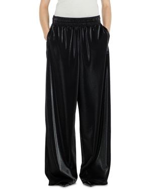 DIESEL Pantalón De Chándal En Tejido Piqué Brillante - Negro