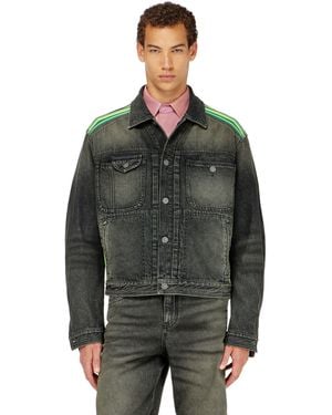 DIESEL Veste Trucker Avec Bandes Rayées Sur Les Épaules - Multicolore