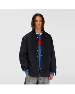 DIESEL Padded Denim Overshirt - Blue