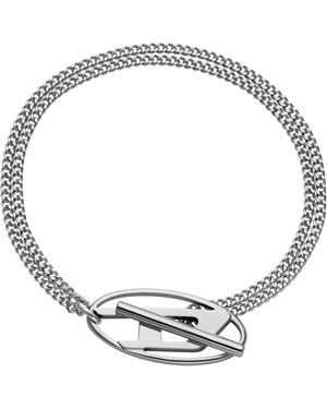 DIESEL Pulsera De Cadena De Acero Inoxidable - Blanco